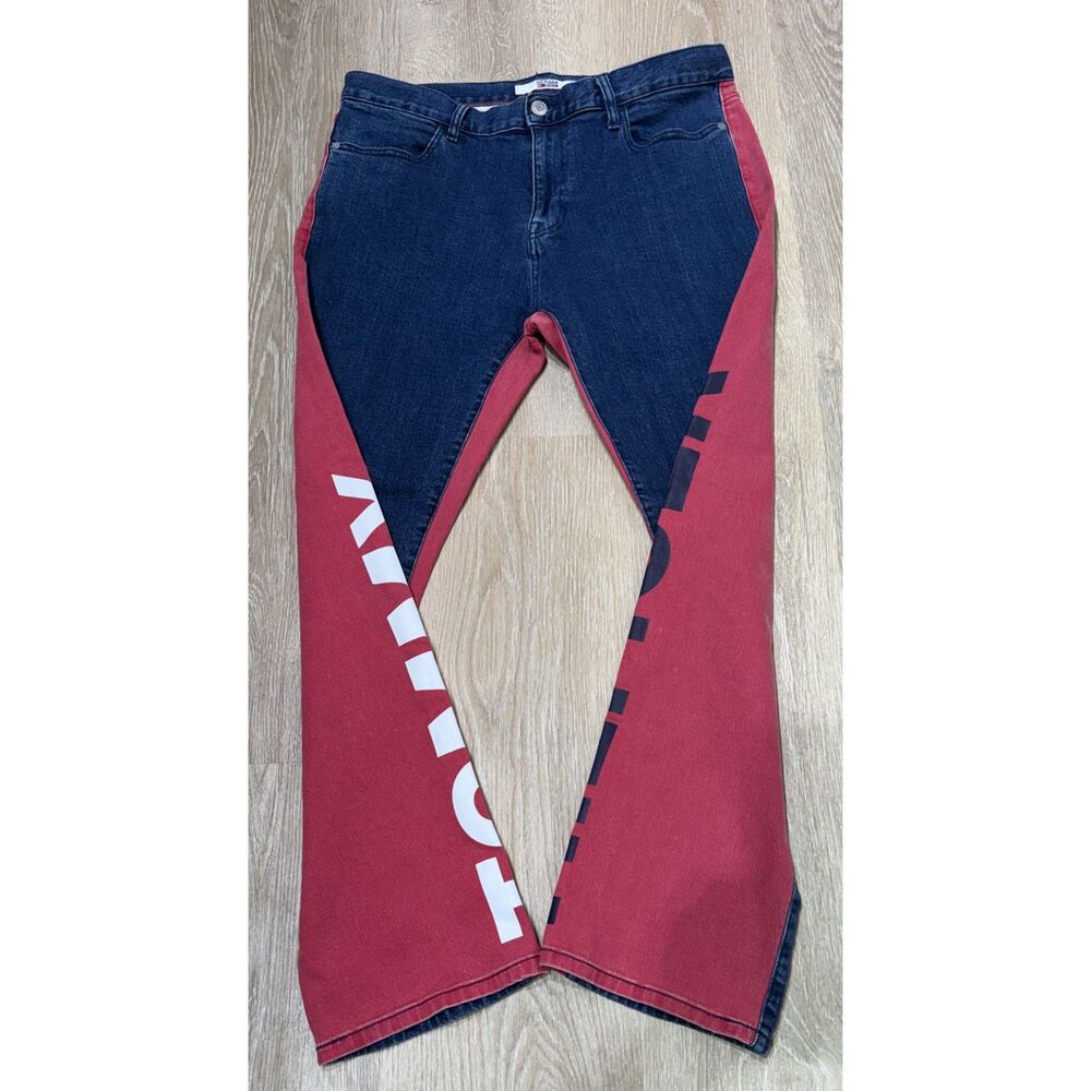 Tommy Hilfiger Vintage 90s Y2K Straight Jeans Colorblock Streetwear - (34x30)